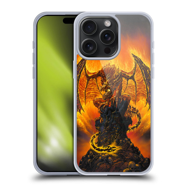 Ed Beard Jr Dragons Harbinger Of Fire Soft Gel Case for Apple iPhone 15 Pro Max