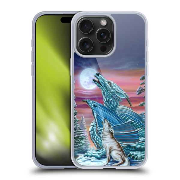 Ed Beard Jr Dragons Moon Song Wolf Moon Soft Gel Case for Apple iPhone 15 Pro Max