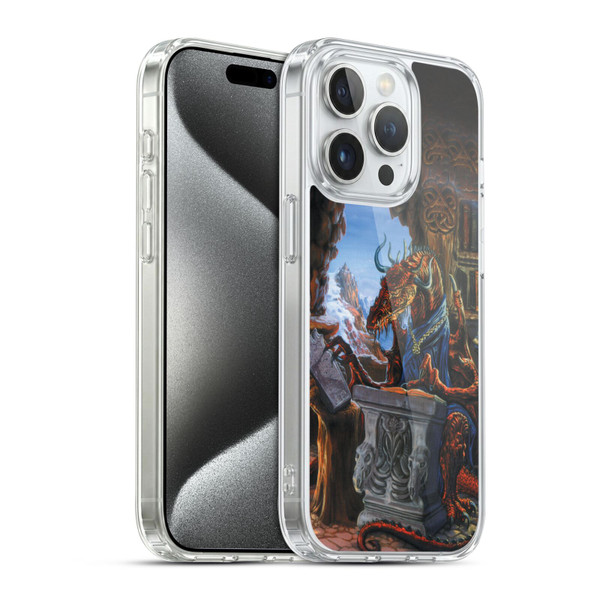 Ed Beard Jr Dragons Ancient Scholar Soft Gel Case for Apple iPhone 15 Pro & MagSafe