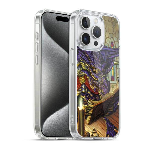 Ed Beard Jr Dragons A Good Book Soft Gel Case for Apple iPhone 15 Pro & MagSafe