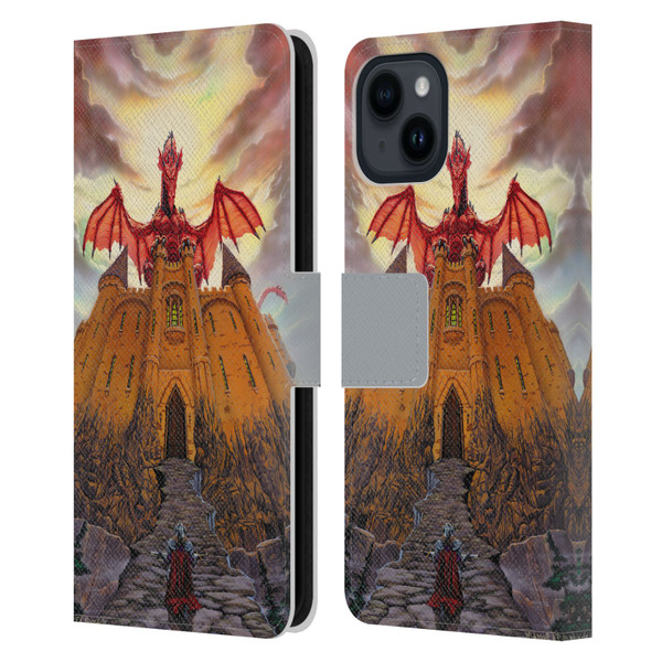 Ed Beard Jr Dragon Friendship Lord Magic Castle Leather Book Wallet Case Cover For Apple iPhone 15