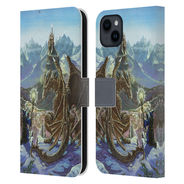 Ed Beard Jr Dragon Friendship Encounter Leather Book Wallet Case Cover For Apple iPhone 15 Plus
