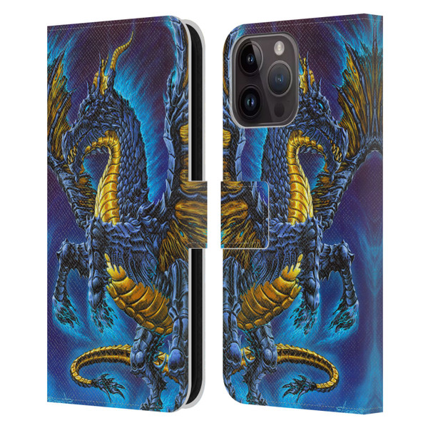 Ed Beard Jr Dragons Mare Leather Book Wallet Case Cover For Apple iPhone 15 Pro Max