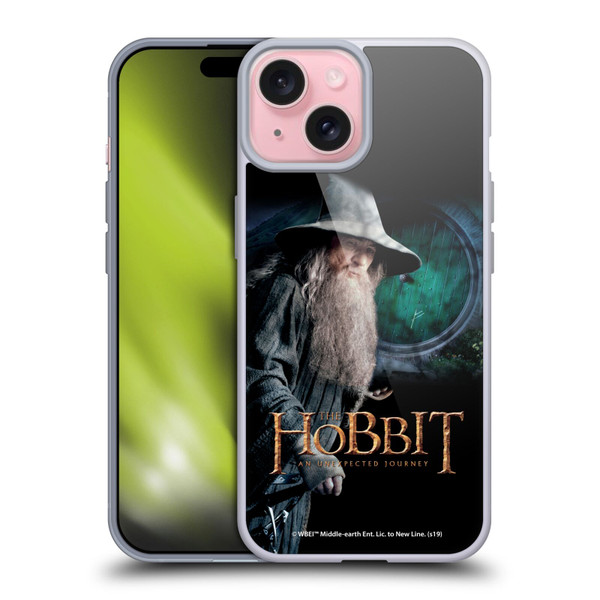 The Hobbit An Unexpected Journey Key Art Gandalf Soft Gel Case for Apple iPhone 15