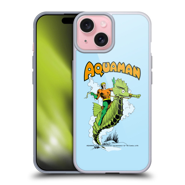 Aquaman DC Comics Fast Fashion Storm Soft Gel Case for Apple iPhone 15