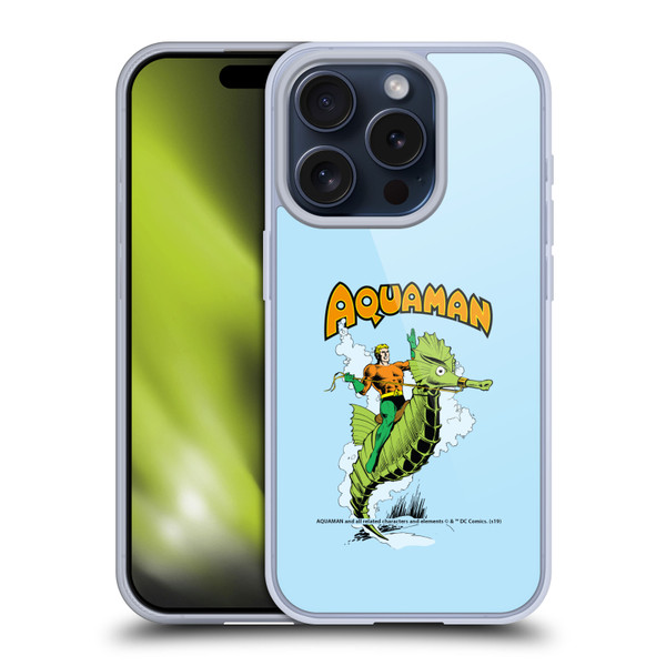 Aquaman DC Comics Fast Fashion Storm Soft Gel Case for Apple iPhone 15 Pro