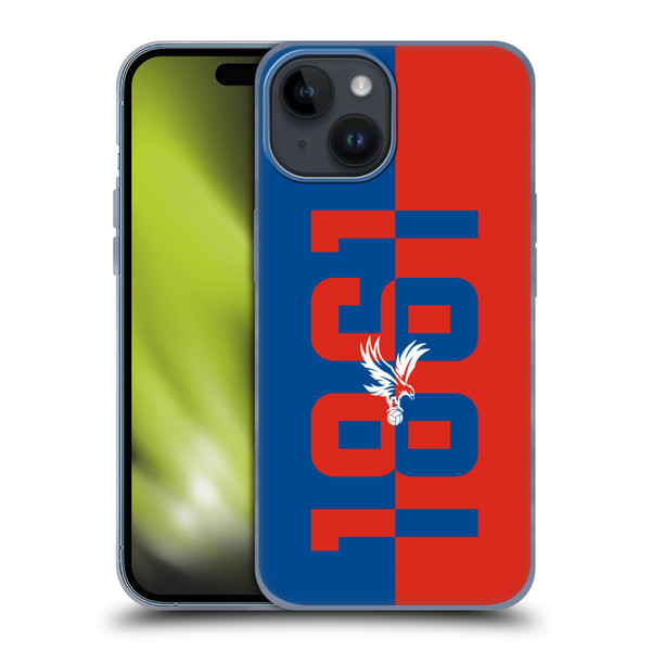 Crystal Palace FC Crest 1861 Soft Gel Case for Apple iPhone 15