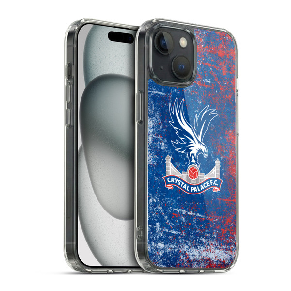 Crystal Palace FC Crest Distressed Soft Gel Case for Apple iPhone 15 & MagSafe