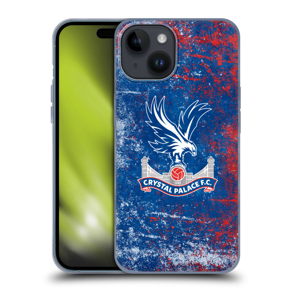 Crystal Palace FC Crest Distressed Soft Gel Case for Apple iPhone 15