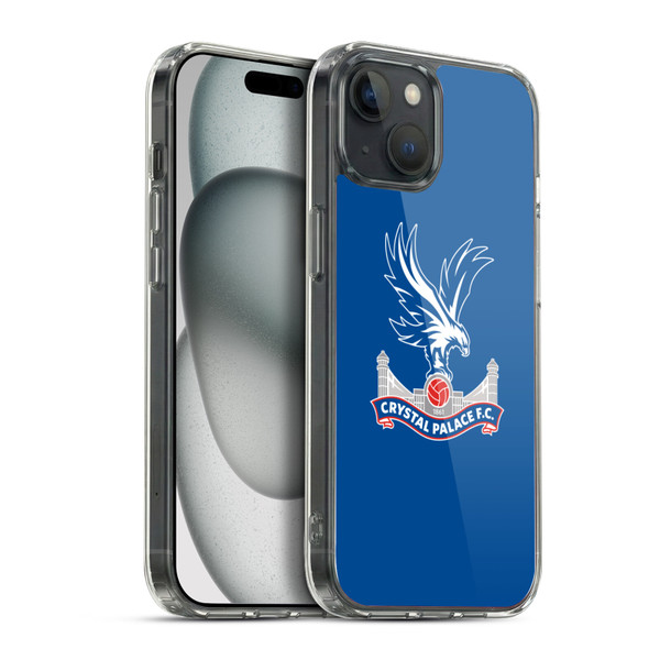 Crystal Palace FC Crest Plain Soft Gel Case for Apple iPhone 15 Plus & MagSafe