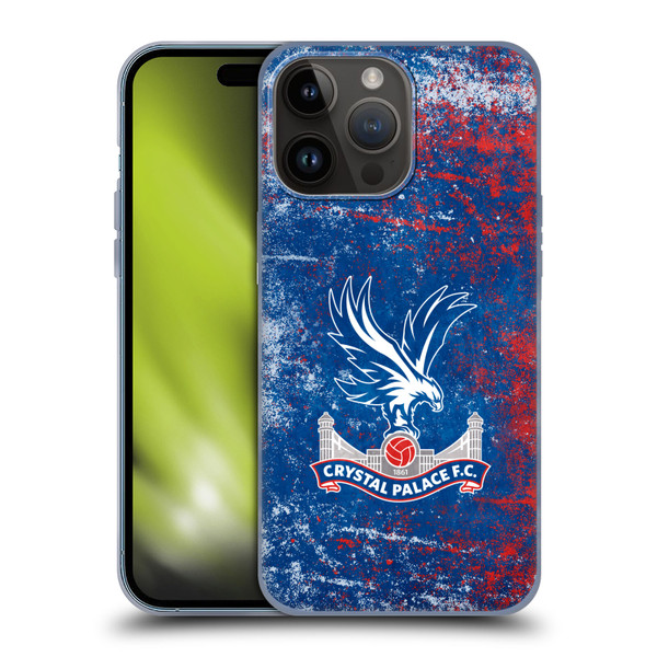 Crystal Palace FC Crest Distressed Soft Gel Case for Apple iPhone 15 Pro Max