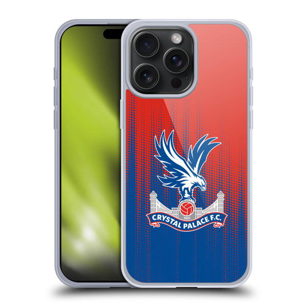 Crystal Palace FC Crest Halftone Soft Gel Case for Apple iPhone 15 Pro Max