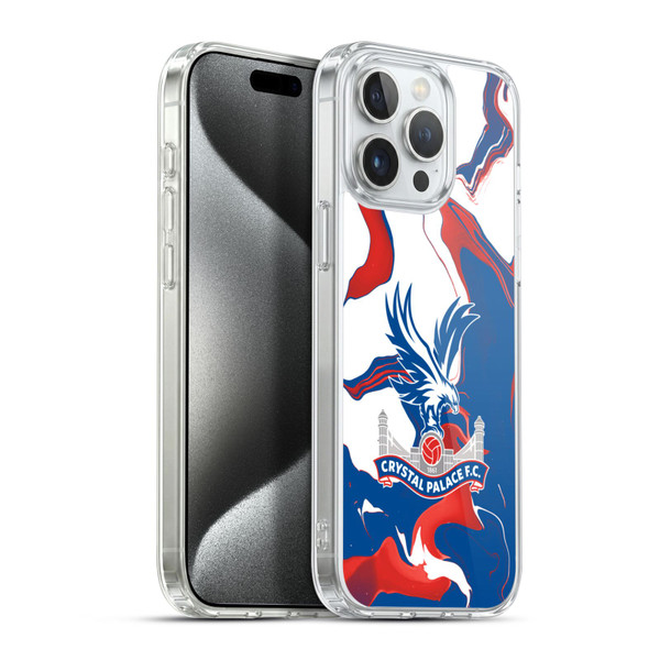 Crystal Palace FC Crest Marble Soft Gel Case for Apple iPhone 15 Pro Max & MagSafe