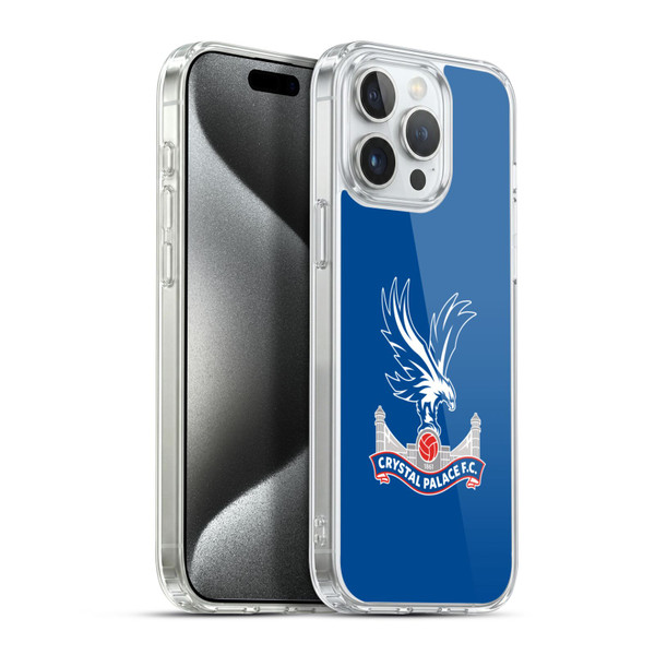 Crystal Palace FC Crest Plain Soft Gel Case for Apple iPhone 15 Pro Max & MagSafe