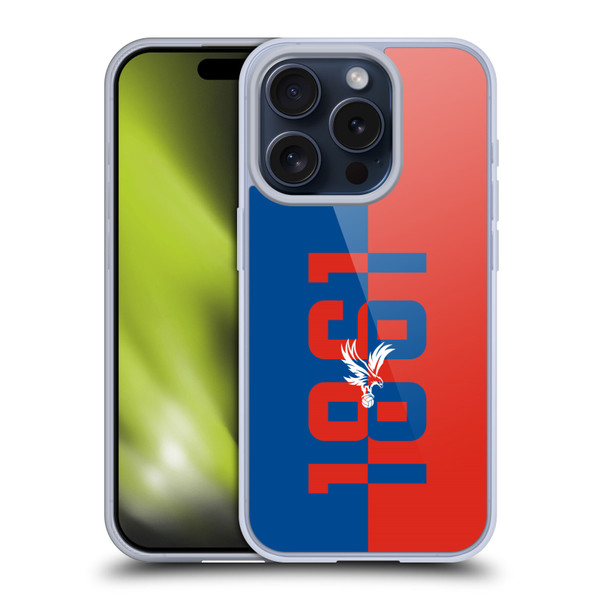 Crystal Palace FC Crest 1861 Soft Gel Case for Apple iPhone 15 Pro & MagSafe