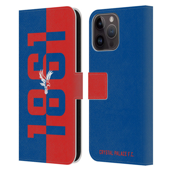 Crystal Palace FC Crest 1861 Leather Book Wallet Case Cover For Apple iPhone 15 Pro Max
