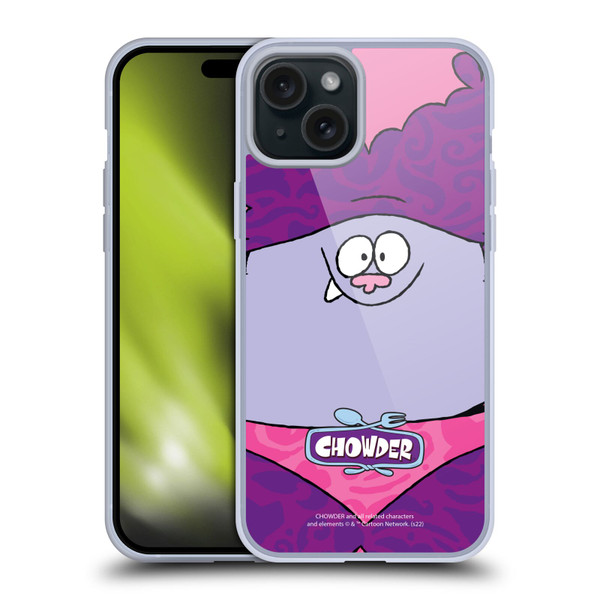 Chowder: Animated Series Graphics Full Face Soft Gel Case for Apple iPhone 15 Plus
