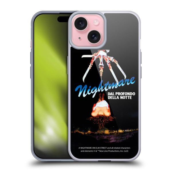 A Nightmare On Elm Street (1984) Graphics Nightmare Soft Gel Case for Apple iPhone 15