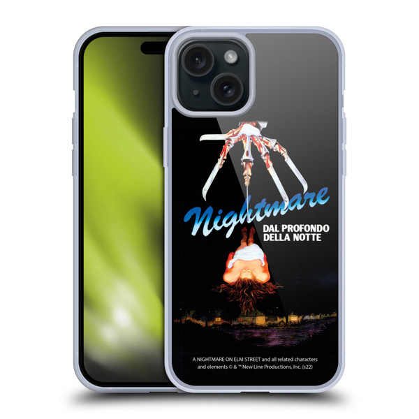 A Nightmare On Elm Street (1984) Graphics Nightmare Soft Gel Case for Apple iPhone 15 Plus