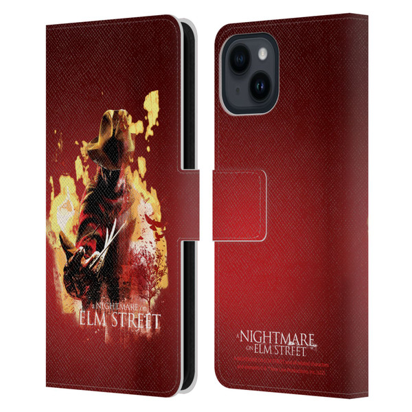 A Nightmare On Elm Street (2010) Graphics Freddy Nightmare Leather Book Wallet Case Cover For Apple iPhone 15