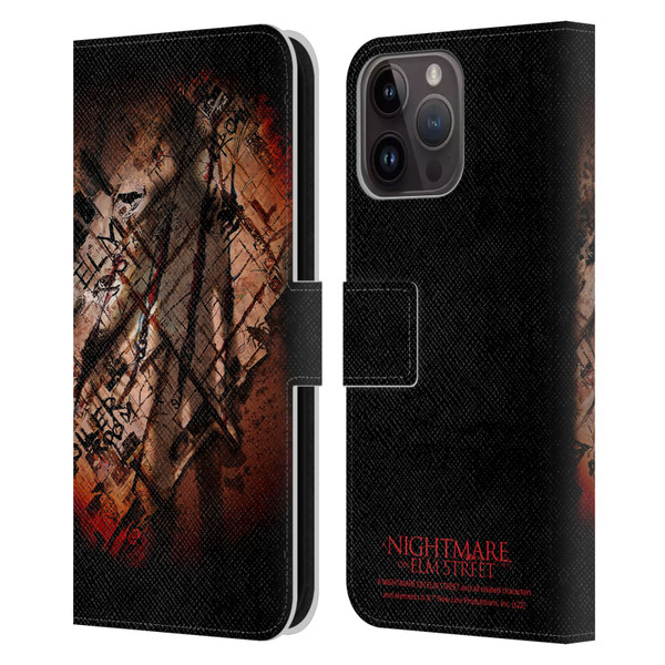 A Nightmare On Elm Street (2010) Graphics Freddy Boiler Room Leather Book Wallet Case Cover For Apple iPhone 15 Pro Max