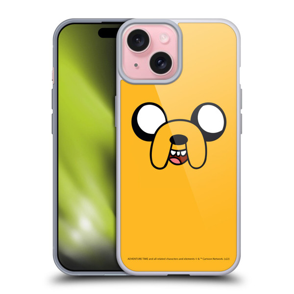Adventure Time Graphics Jake The Dog Soft Gel Case for Apple iPhone 15 & MagSafe