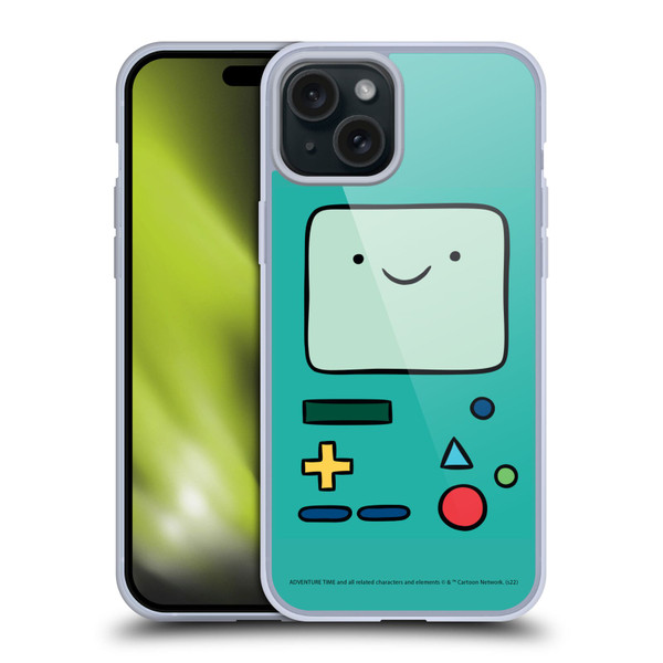 Adventure Time Graphics BMO Soft Gel Case for Apple iPhone 15 Plus