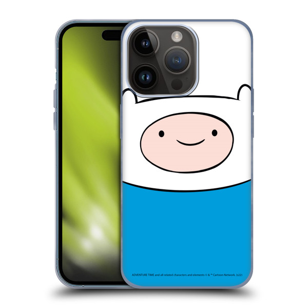Adventure Time Graphics Finn The Human Soft Gel Case for Apple iPhone 15 Pro