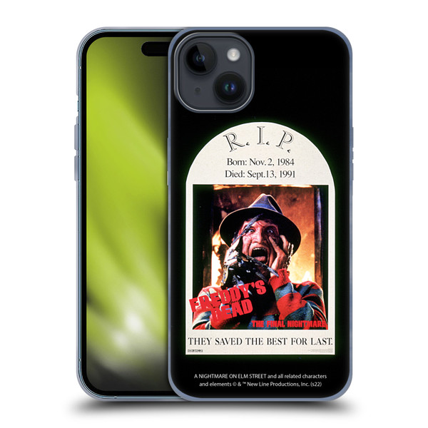 A Nightmare On Elm Street: Freddy's Dead Graphics The Final Nightmare Soft Gel Case for Apple iPhone 15 Plus