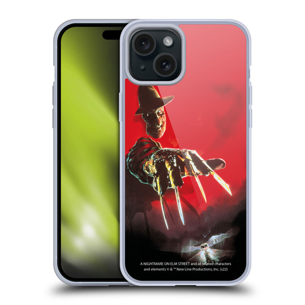 A Nightmare On Elm Street: Freddy's Dead Graphics Poster 2 Soft Gel Case for Apple iPhone 15 Plus