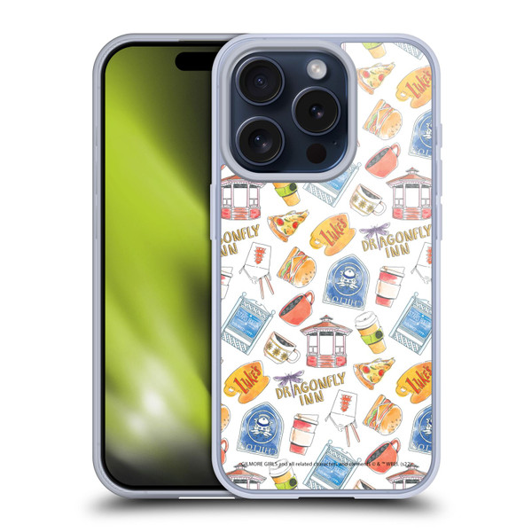 Gilmore Girls Graphics Icons Soft Gel Case for Apple iPhone 15 Pro