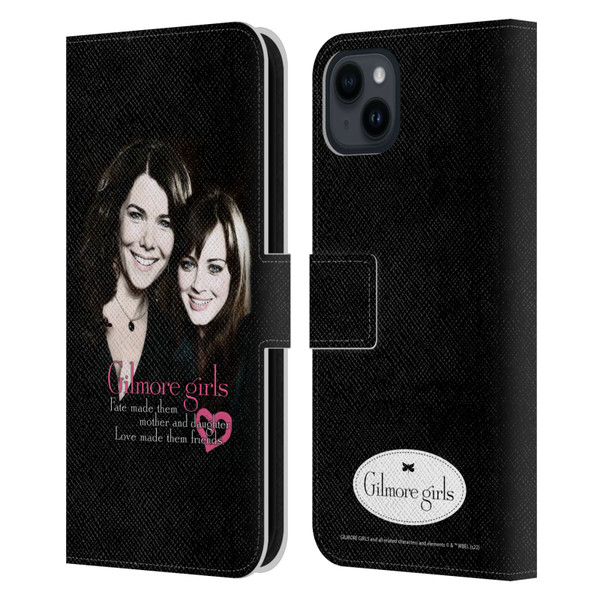 Gilmore Girls Graphics Fate Made Them Leather Book Wallet Case Cover For Apple iPhone 15 Plus