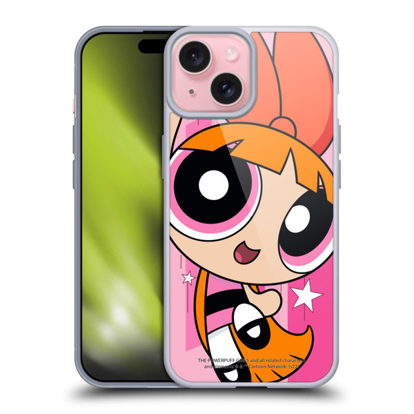 The Powerpuff Girls Graphics Blossom Soft Gel Case for Apple iPhone 15