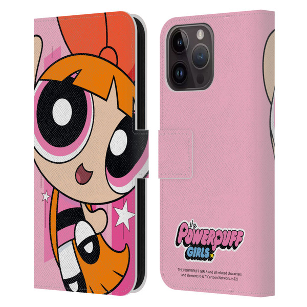 The Powerpuff Girls Graphics Blossom Leather Book Wallet Case Cover For Apple iPhone 15 Pro Max