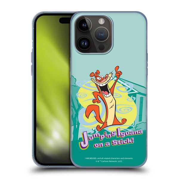 I Am Weasel. Graphics Jumping Iguana On A Stick Soft Gel Case for Apple iPhone 15 Pro Max