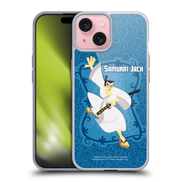 Samurai Jack Graphics Character Art 1 Soft Gel Case for Apple iPhone 15