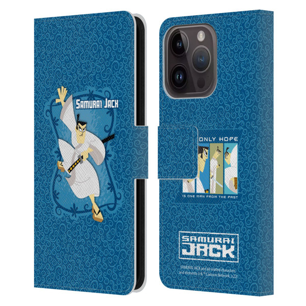 Samurai Jack Graphics Character Art 1 Leather Book Wallet Case Cover For Apple iPhone 15 Pro
