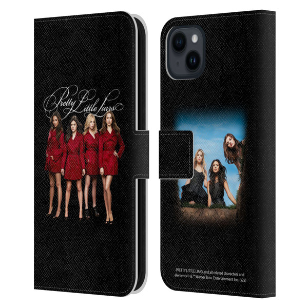 Pretty Little Liars Graphics Characters Leather Book Wallet Case Cover For Apple iPhone 15 Plus
