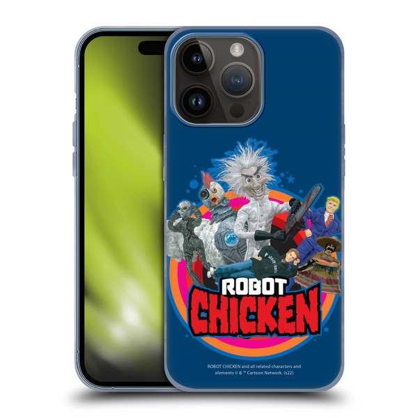 Robot Chicken Graphics Characters Soft Gel Case for Apple iPhone 15 Pro Max
