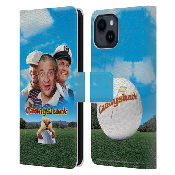 Caddyshack Graphics Poster Leather Book Wallet Case Cover For Apple iPhone 15