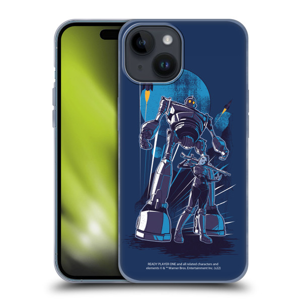 Ready Player One Graphics Iron Giant Soft Gel Case for Apple iPhone 15