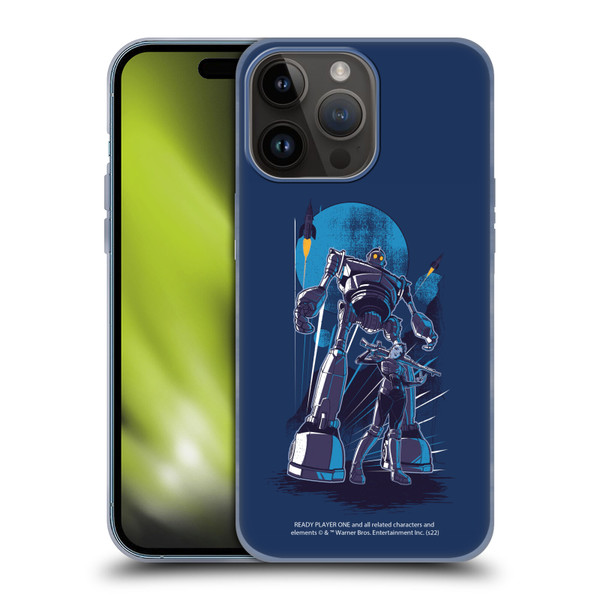 Ready Player One Graphics Iron Giant Soft Gel Case for Apple iPhone 15 Pro Max
