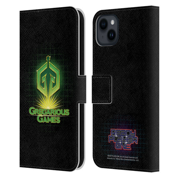 Ready Player One Graphics Logo Leather Book Wallet Case Cover For Apple iPhone 15 Plus