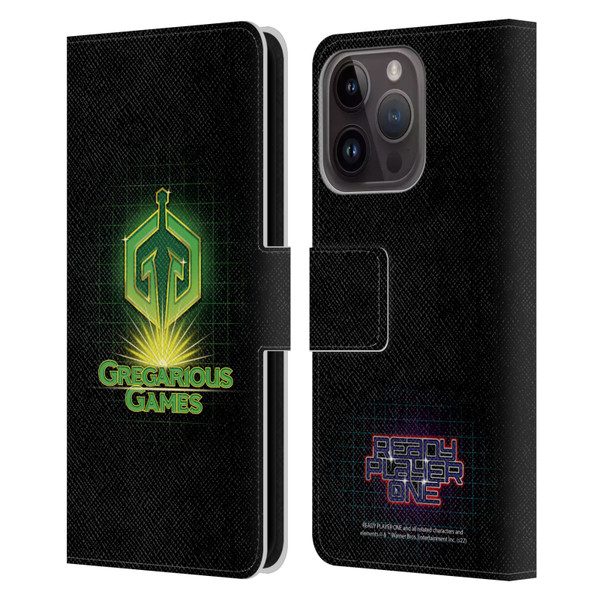 Ready Player One Graphics Logo Leather Book Wallet Case Cover For Apple iPhone 15 Pro