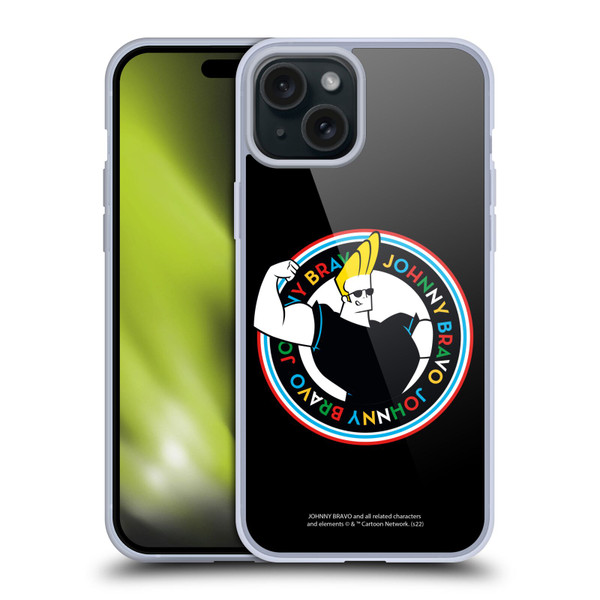 Johnny Bravo Graphics Logo Soft Gel Case for Apple iPhone 15 Plus