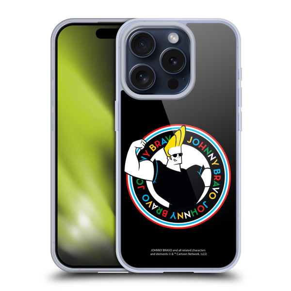 Johnny Bravo Graphics Logo Soft Gel Case for Apple iPhone 15 Pro