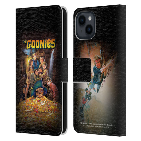 The Goonies Graphics Poster Leather Book Wallet Case Cover For Apple iPhone 15