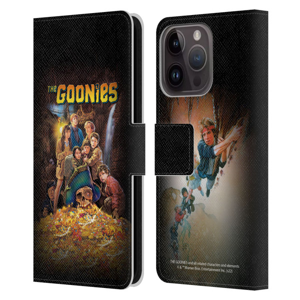 The Goonies Graphics Poster Leather Book Wallet Case Cover For Apple iPhone 15 Pro