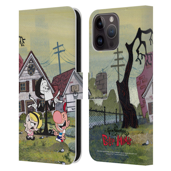 The Grim Adventures of Billy & Mandy Graphics Poster Leather Book Wallet Case Cover For Apple iPhone 15 Pro Max