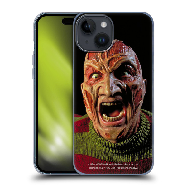 A Nightmare On Elm Street: New Nightmare Graphics Freddy Soft Gel Case for Apple iPhone 15